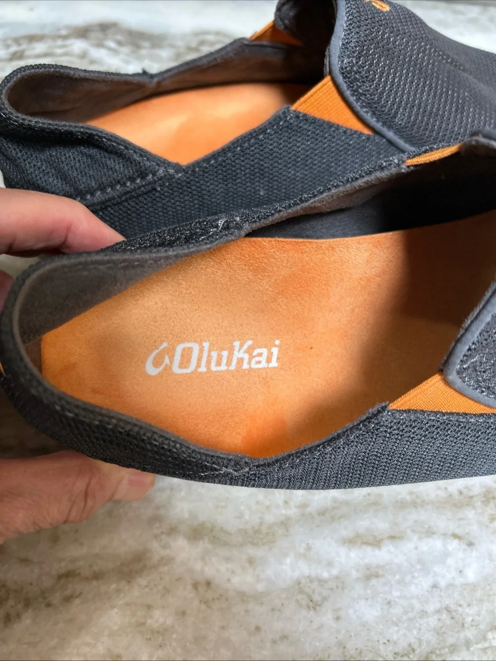 Olukai Nohea Mesh Men's Sz 10 Gray  Slip On Loafers Comfort Casual Shoes Travel